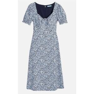 DRAPER JAMES Patsy Blue & White Midi Dress // 4